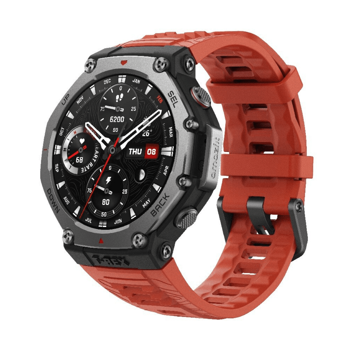 Amazfit T-Rex 3 GPS 48mm Smartwatch Rojo (Lava RED)
