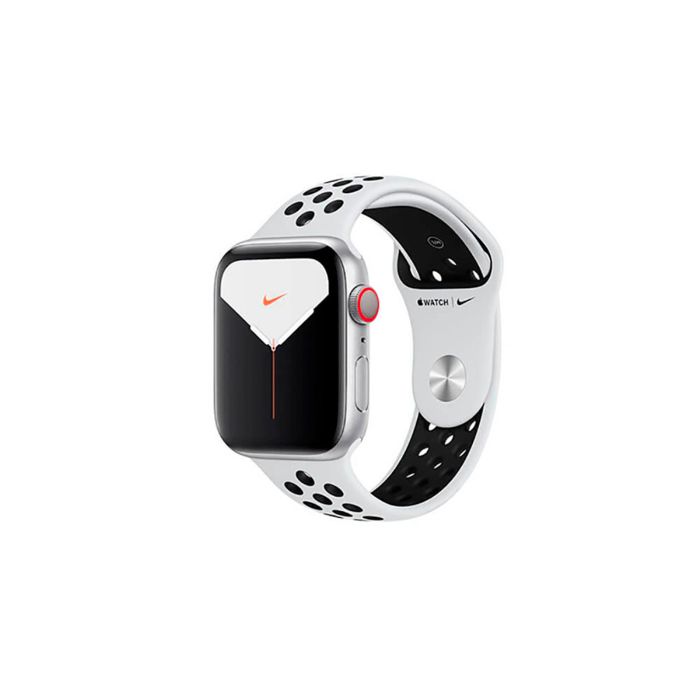 Apple Watch Nike Series 5 Aluminio Plata correa deportiva Platino/Negro · MaxMovil