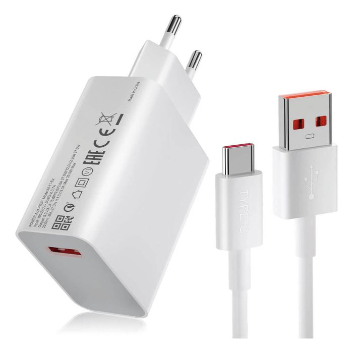 Cargador Rápido 33W Cable C Naranja Xiaomi Poco XIAOMI