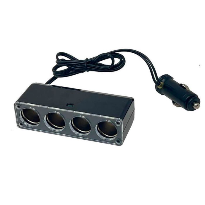 Conector a mechero 12v 4 salidas Negro · MaxMovil