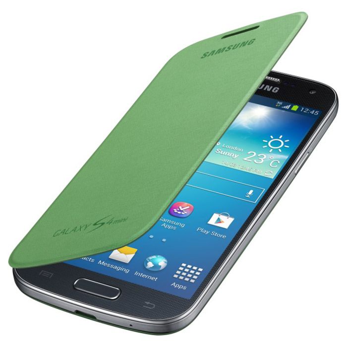 demanda Sin personal Inmundo Funda libro Samsung EF-FI919BG verde para Galaxy S4 Mini · MaxMovil