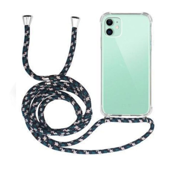 Funda Móvil Colgante con Cuerda Color Verde y Negro para iPhone 11