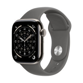 Apple Watch Series 11 GPS + Cellular 42mm Titanio Natural y Correa Sport Band Gris Piedra - Talla S/M
