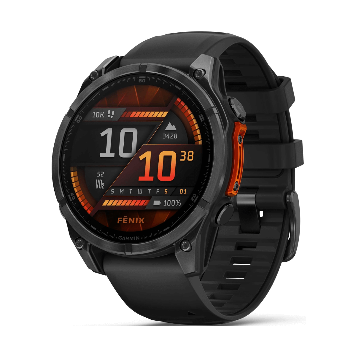 Garmin Fénix 8 AMOLED 47mm GPS Gris con Correa de Silicona Negra