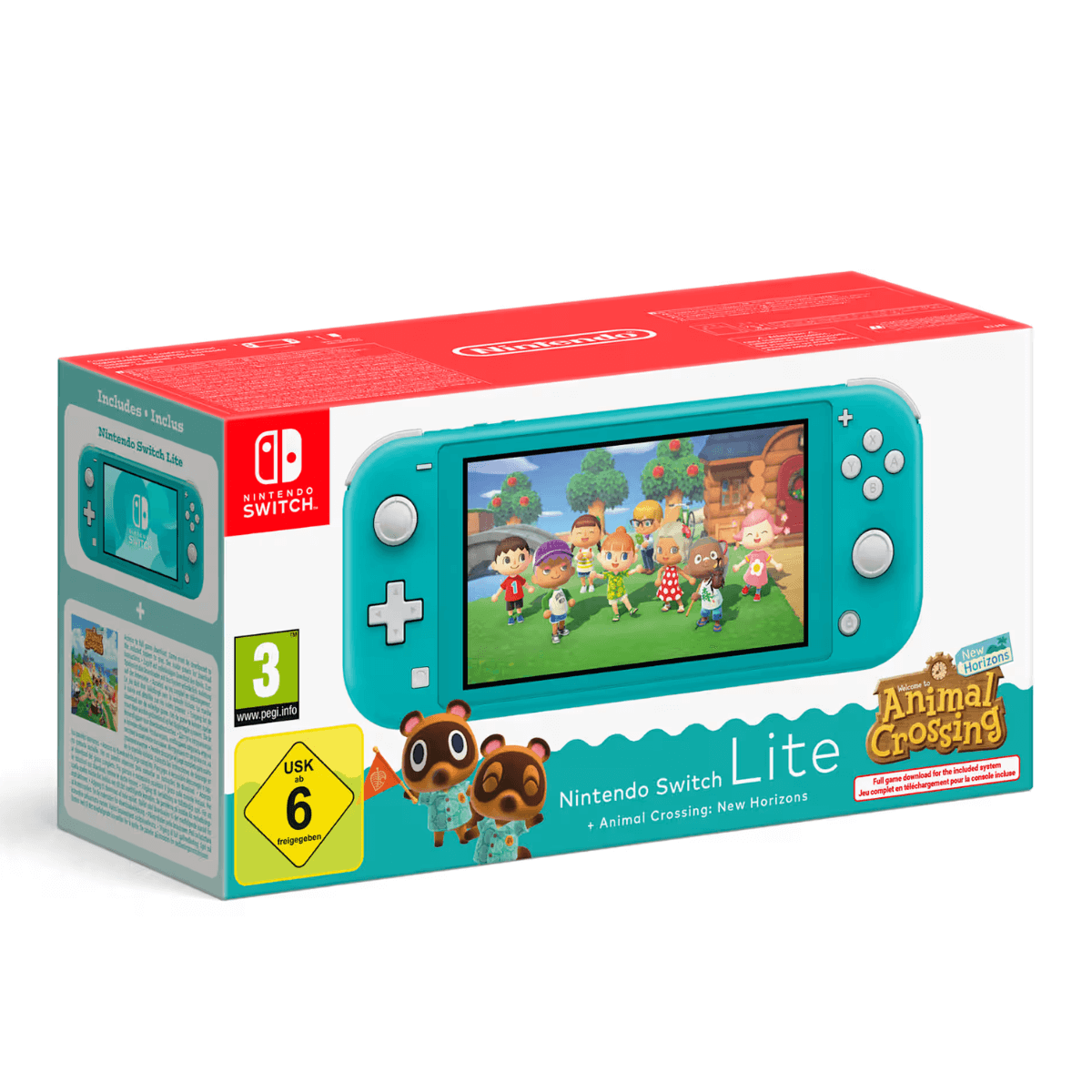 Consola Nintendo Switch Lite Turquesa + Animal Crossing New Horizons