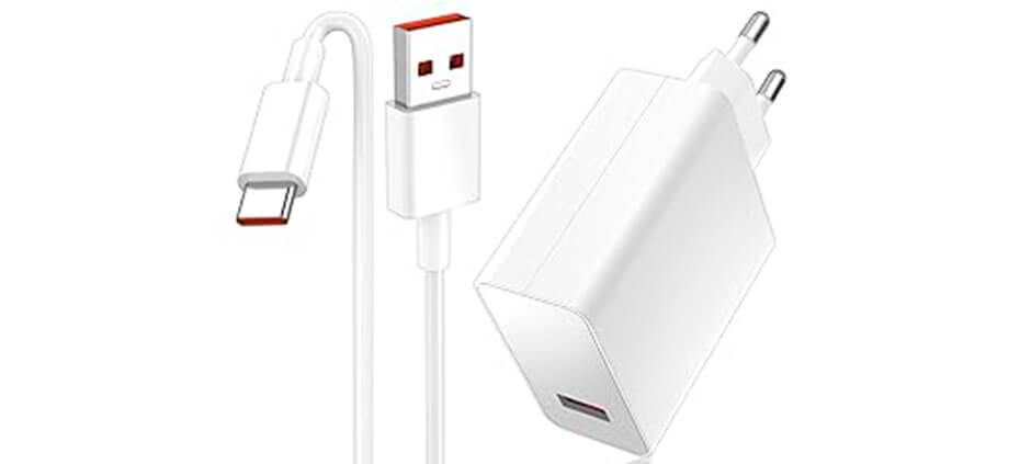 Cargador De Red Usb 120w Carga Rápida Con Cable Usb-c 1m Xiaomi Blanco