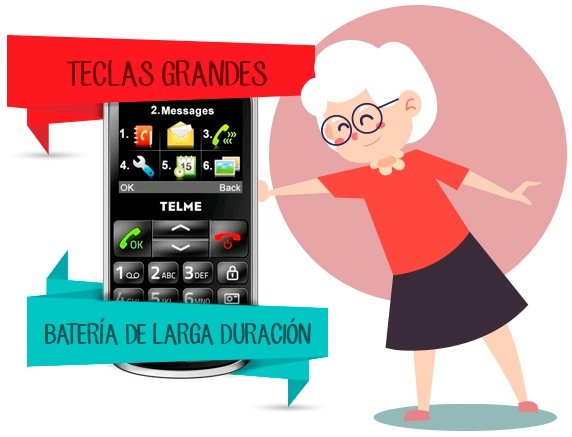 teclas grandes y batería larga duración