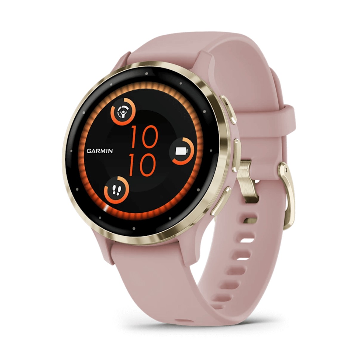 Garmin Venu 3S 41mm Bisel de Acero Inoxidable Beige Gold y Correa de