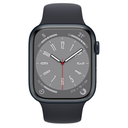 Apple Watch Series 8 GPS 45mm Aluminio Negro (Midnight) y Correa Deportiva Negra