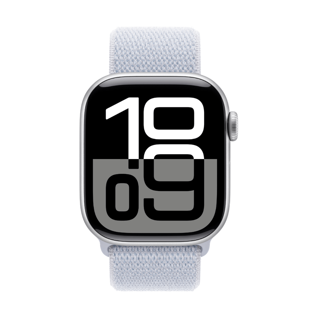 Apple Watch Series 10 GPS 46mm Aluminio Plata y Correa Deportiva Loop Azul (Blue Cloud)
