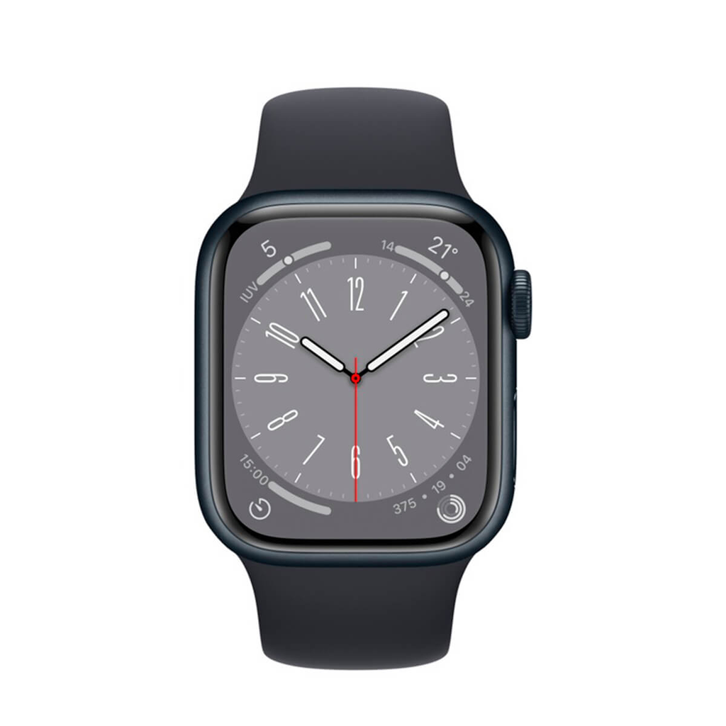 Apple Watch Series 8 GPS 41mm Aluminio Negro (Midnight) y Correa Deportiva Negra (Midnight)