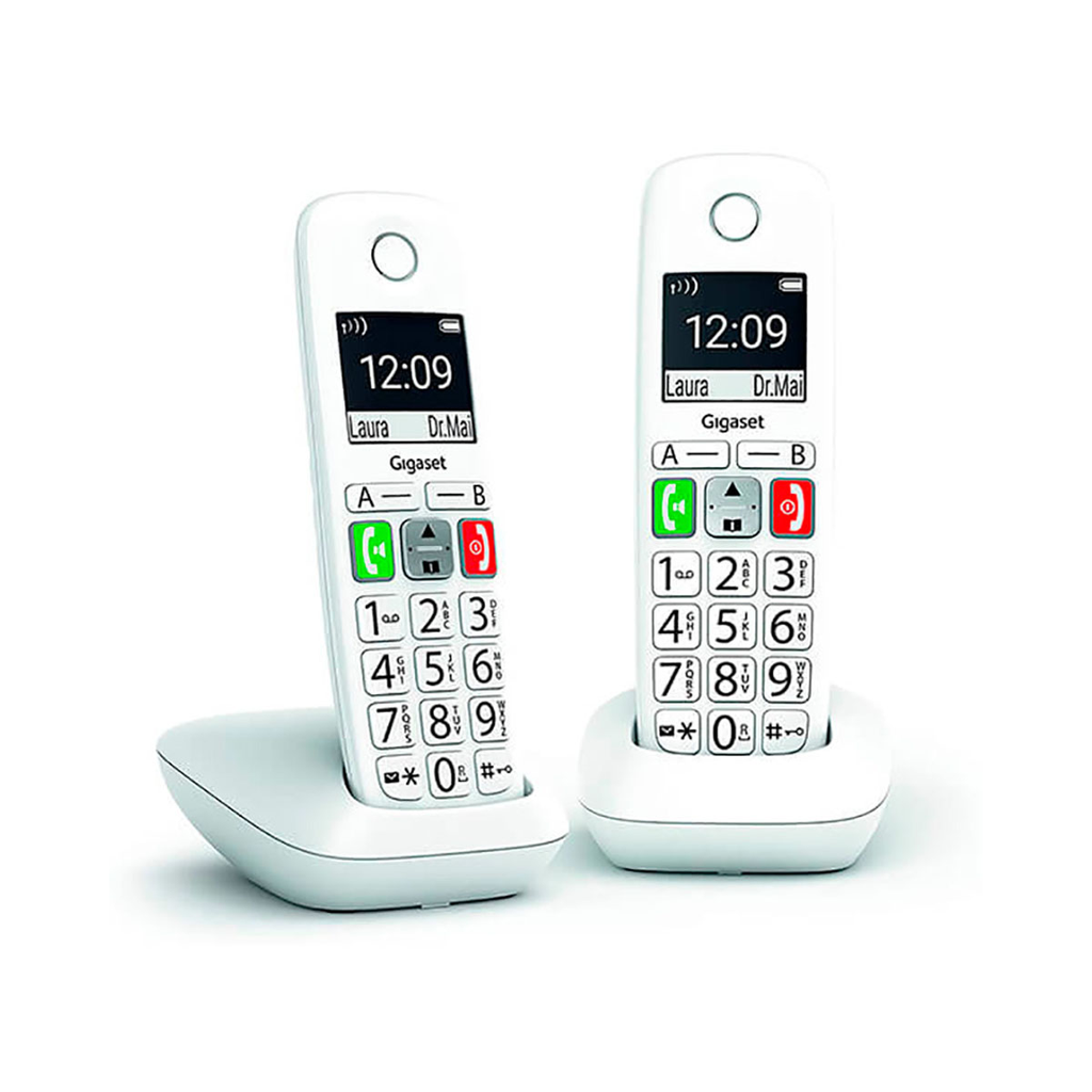 Teléfono Inalámbrico Dect Gigaset E290 DUO Blanco