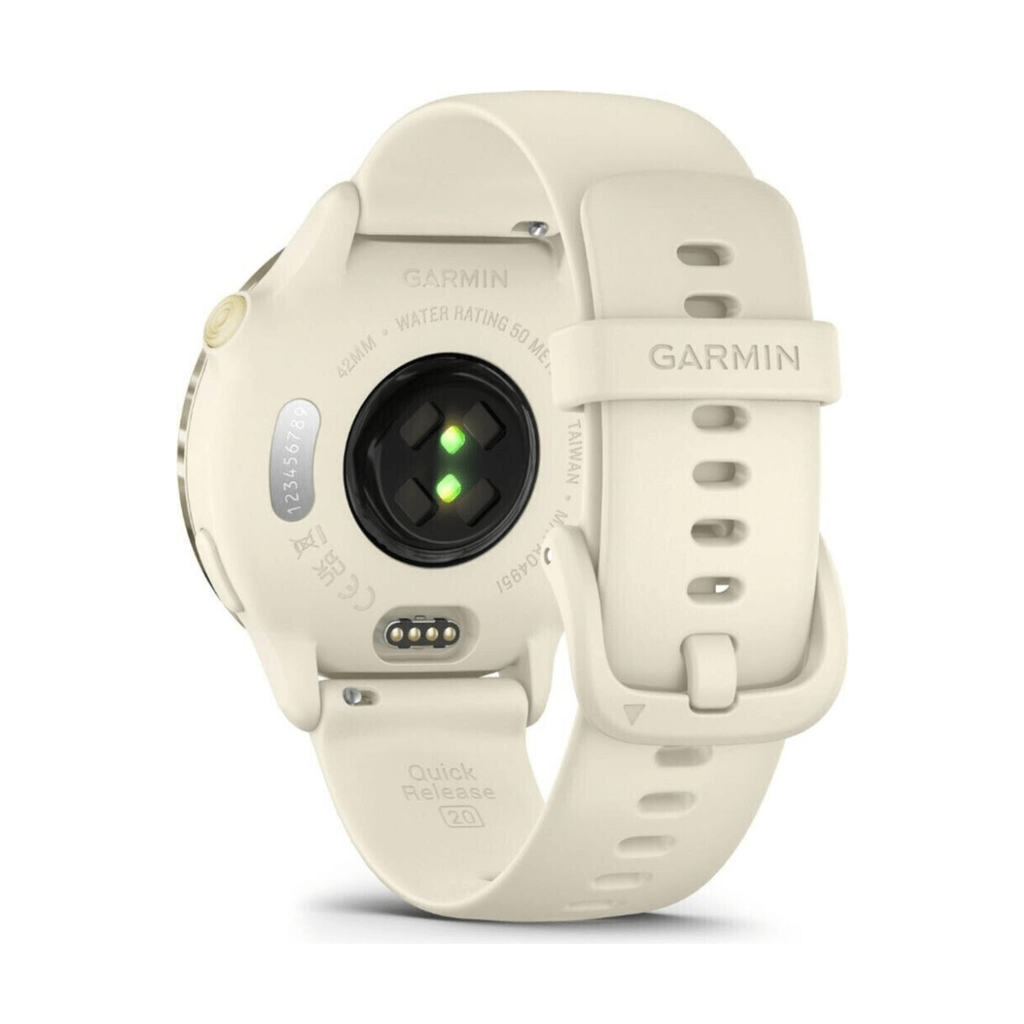 Garmin Vivoactive 6 GPS 42mm Dorado con Correa de Silicona Blanca
