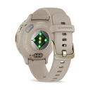 Garmin Venu 3S 41mm Bisel de Acero Inoxidable Beige Gold y Correa de Silicona Beige Gold