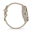 Garmin Venu 3S 41mm Bisel de Acero Inoxidable Beige Gold y Correa de Silicona Beige Gold