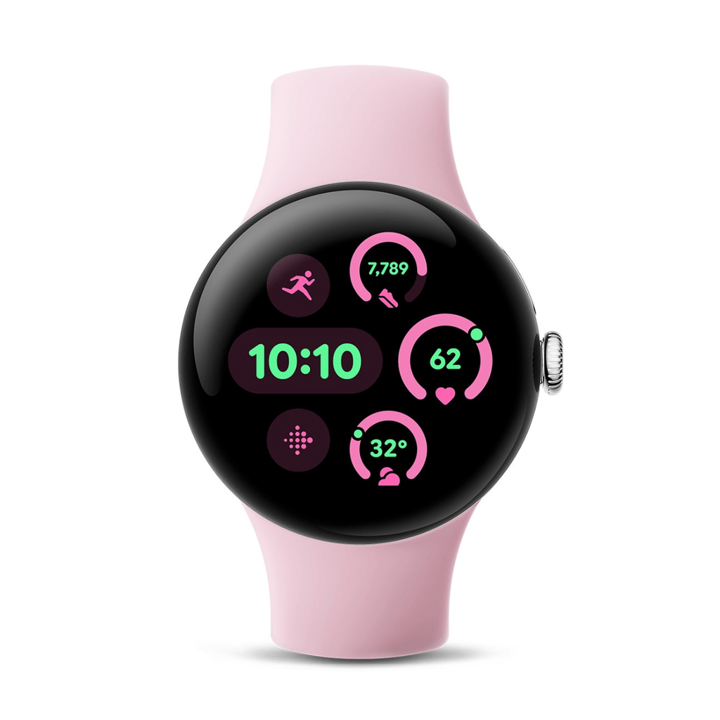 Google Pixel Watch 3 41mm LTE Plata (Polished Silver) y Correa Deportiva Rosa Cuarzo (Rose Quartz)