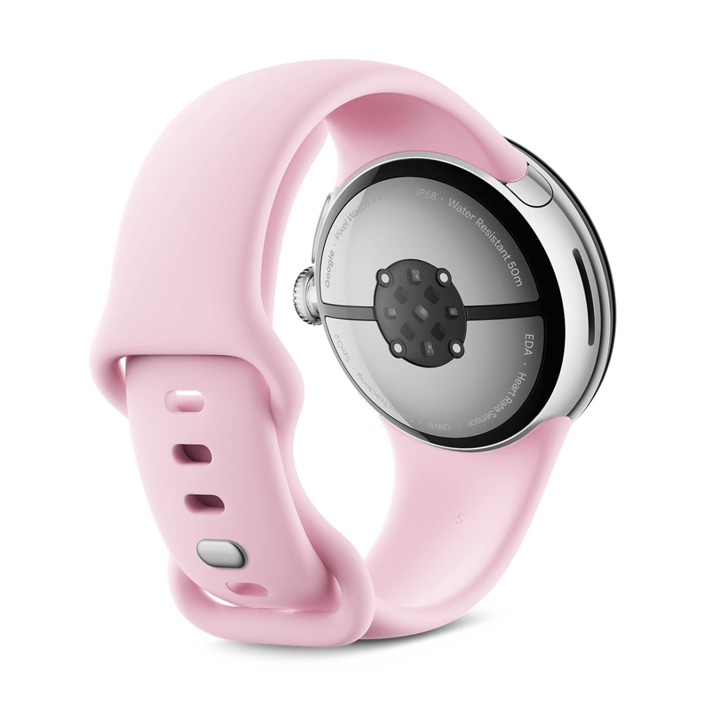 Google Pixel Watch 3 41mm LTE Plata (Polished Silver) y Correa Deportiva Rosa Cuarzo (Rose Quartz)