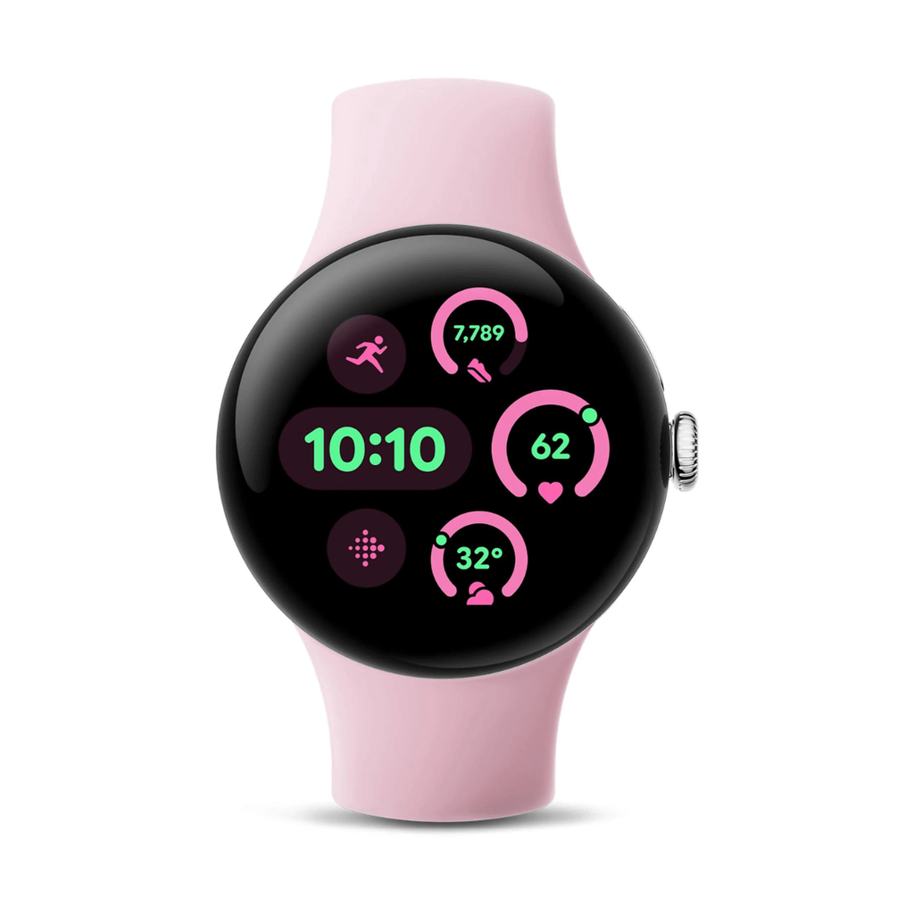 Google Pixel Watch 3 41mm WiFi Plata (Polished Silver) y Correa Deportiva Rosa Cuarzo (Rose Quartz)
