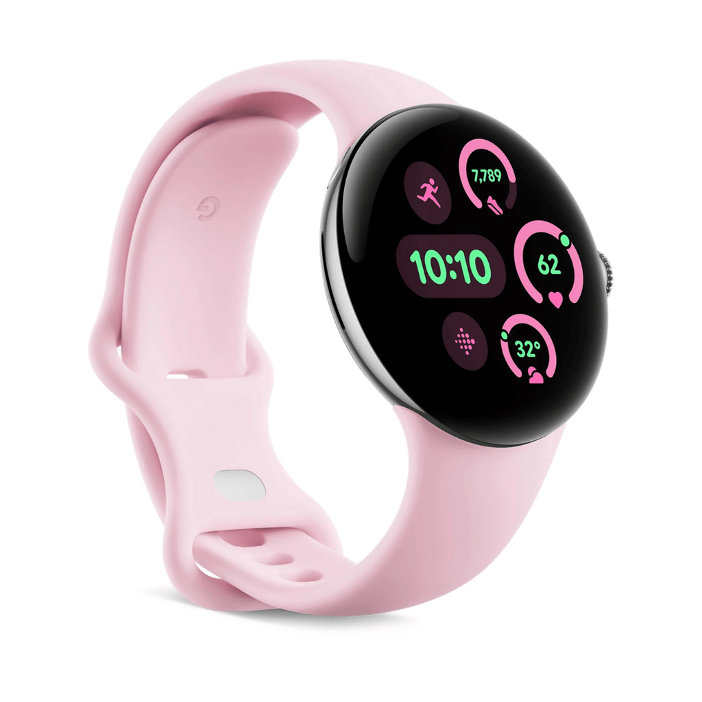 Google Pixel Watch 3 41mm WiFi Plata (Polished Silver) y Correa Deportiva Rosa Cuarzo (Rose Quartz)
