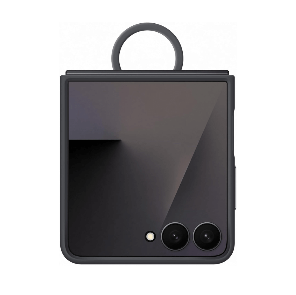 Funda de silicona con anillo Samsung Negra para Galaxy Z Flip7