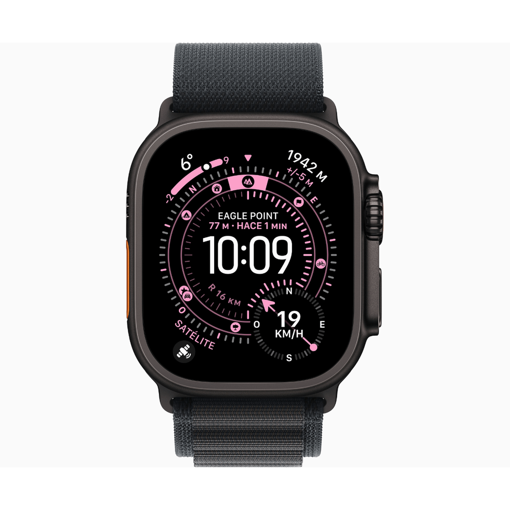 Apple Watch Ultra 3 GPS + Cellular 49mm Titanio Negro con Correa Alpine Loop Negra - Talla M
