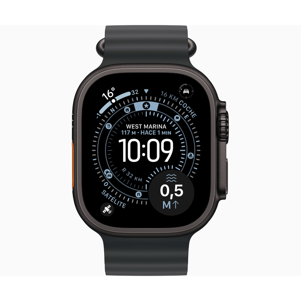 Apple Watch Ultra 3 GPS + Cellular 49mm Titanio Negro con Correa Ocean Negra (Black)
