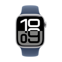 Apple Watch Series 10 GPS + Cellular 42mm Aluminio Plata y Correa Deportiva Azul (Denim) - Talla S/M
