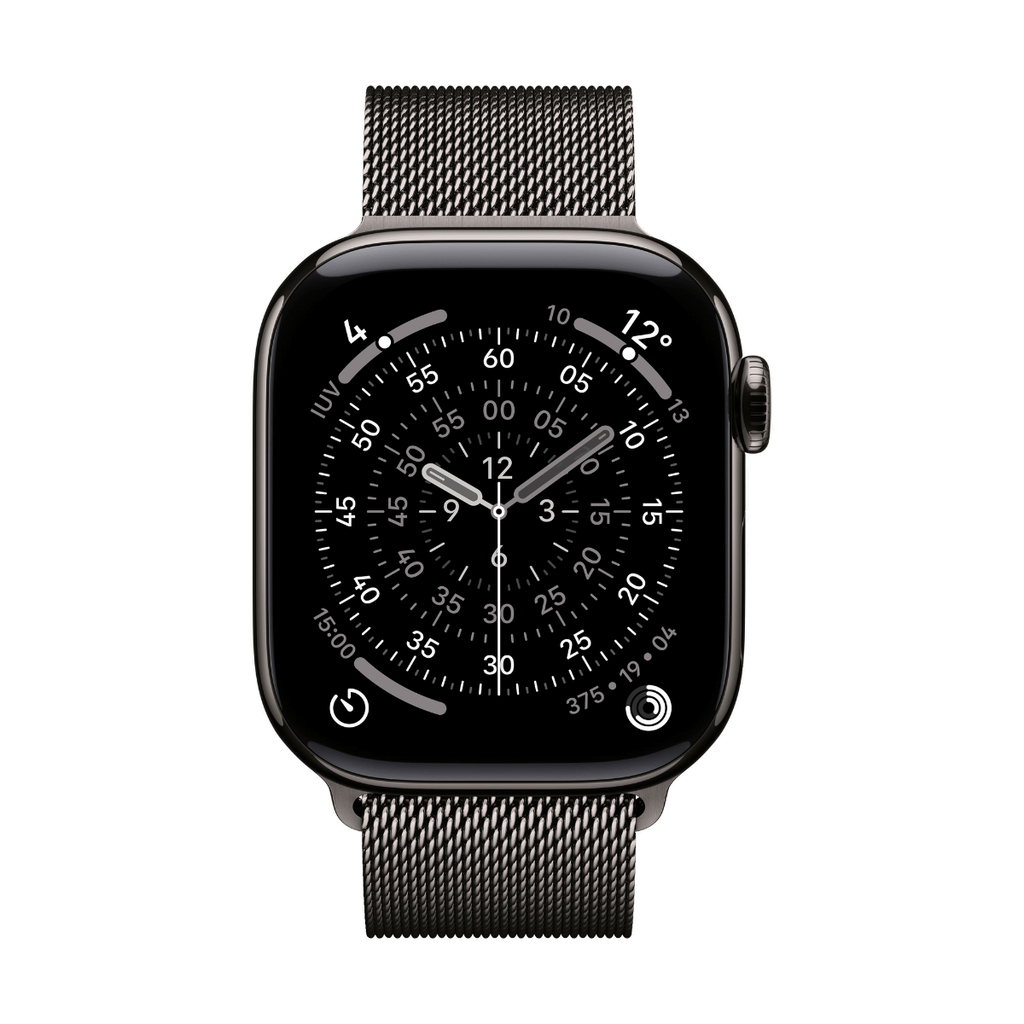 Apple Watch Series 11 GPS + Cellular 46mm Titanio Negro Pizarra y Correa Milanese Loop Negra Pizarra