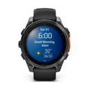 Garmin Fénix 8 AMOLED 47mm GPS Gris con Correa de Silicona Negra
