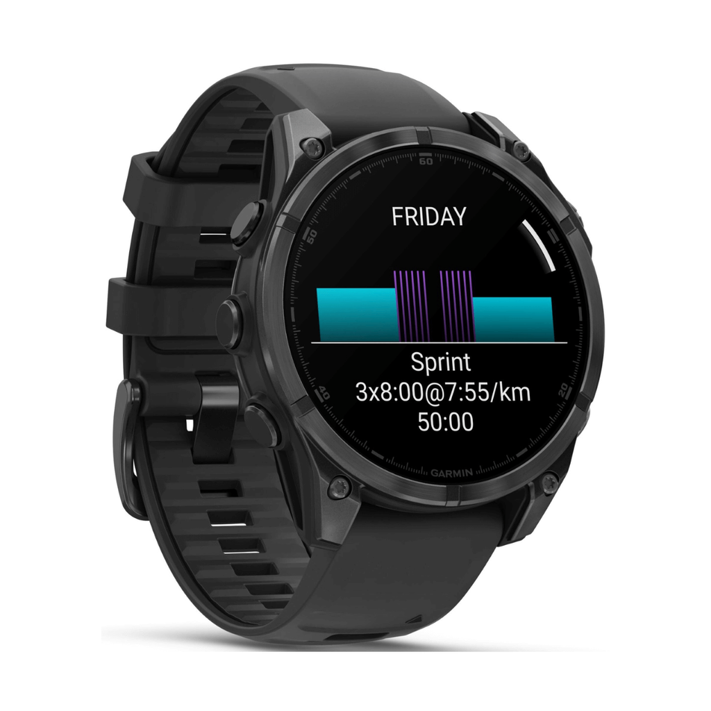 Garmin Fénix 8 AMOLED 47mm GPS Gris con Correa de Silicona Negra
