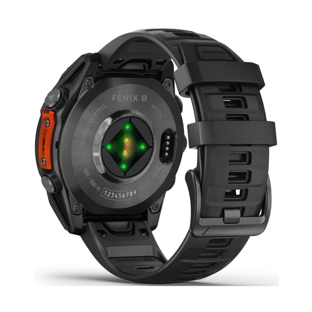 Garmin Fénix 8 AMOLED 47mm GPS Gris con Correa de Silicona Negra
