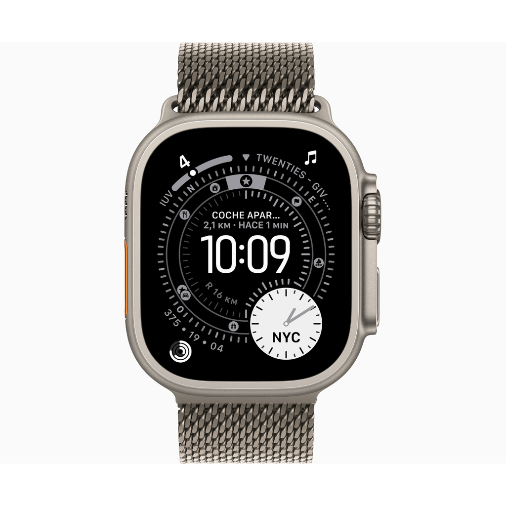 Apple Watch Ultra 3 GPS + Cellular 49mm Titanio Natural con Correa Milanese Loop Gris (Natural Titanium) - Talla L