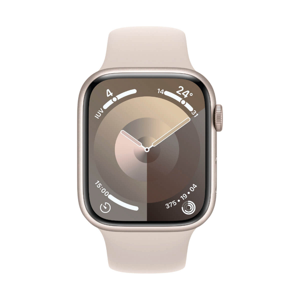 Apple Watch Series 9 GPS + Celular 41 mm Aluminio y Correa deportiva Blanca (Starlight) MRHP3 - Talla M/L