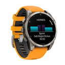 Garmin Fénix 8 AMOLED 47mm GPS Sapphire Titanio con Correa de Silicona Naranja
