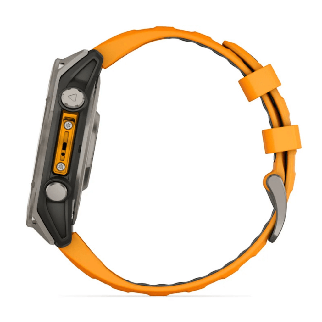 Garmin Fénix 8 AMOLED 47mm GPS Sapphire Titanio con Correa de Silicona Naranja
