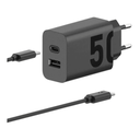 Motorola TurboPower Cargador USB-C de 50W Duo Negro