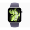 Apple Watch Series 11 GPS + Cellular 42mm Aluminio Plata y Correa Sport Band Niebla Lila (Purple Fog) - Talla S/M