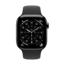 Apple Watch Series 11 GPS + Cellular 42mm Titanio Negro Azabache y Correa Sport Band Negra Pizarra - Talla M/L