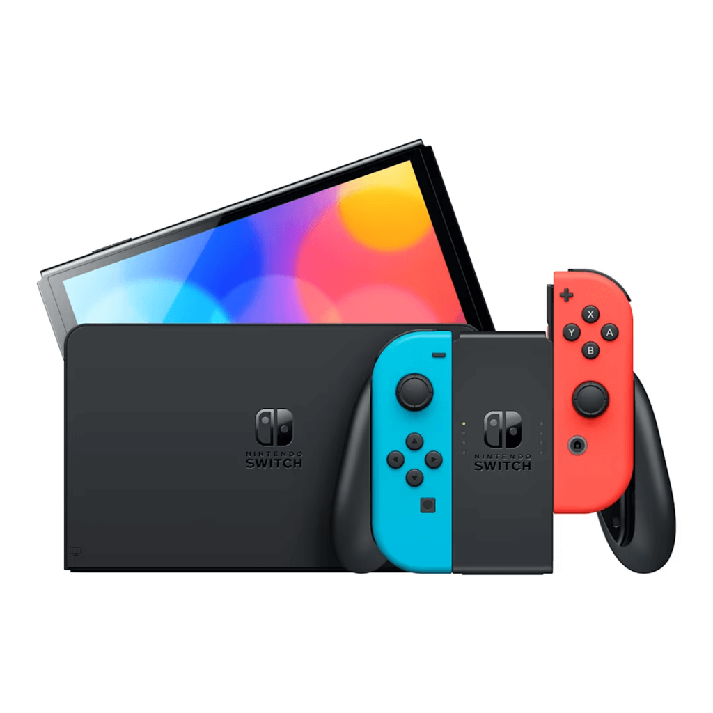 Consola Nintendo Switch OLED Azul y Rojo Neón
