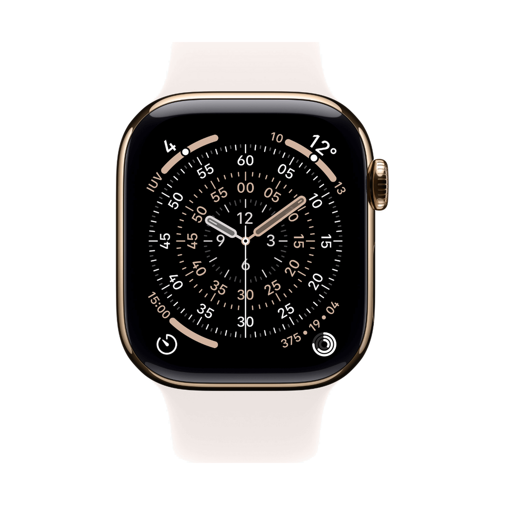 Apple Watch Series 11 GPS + Cellular 46mm Titanio Oro Rosa y Correa Sport Band Rosa (Light Blush) - Talla M/L