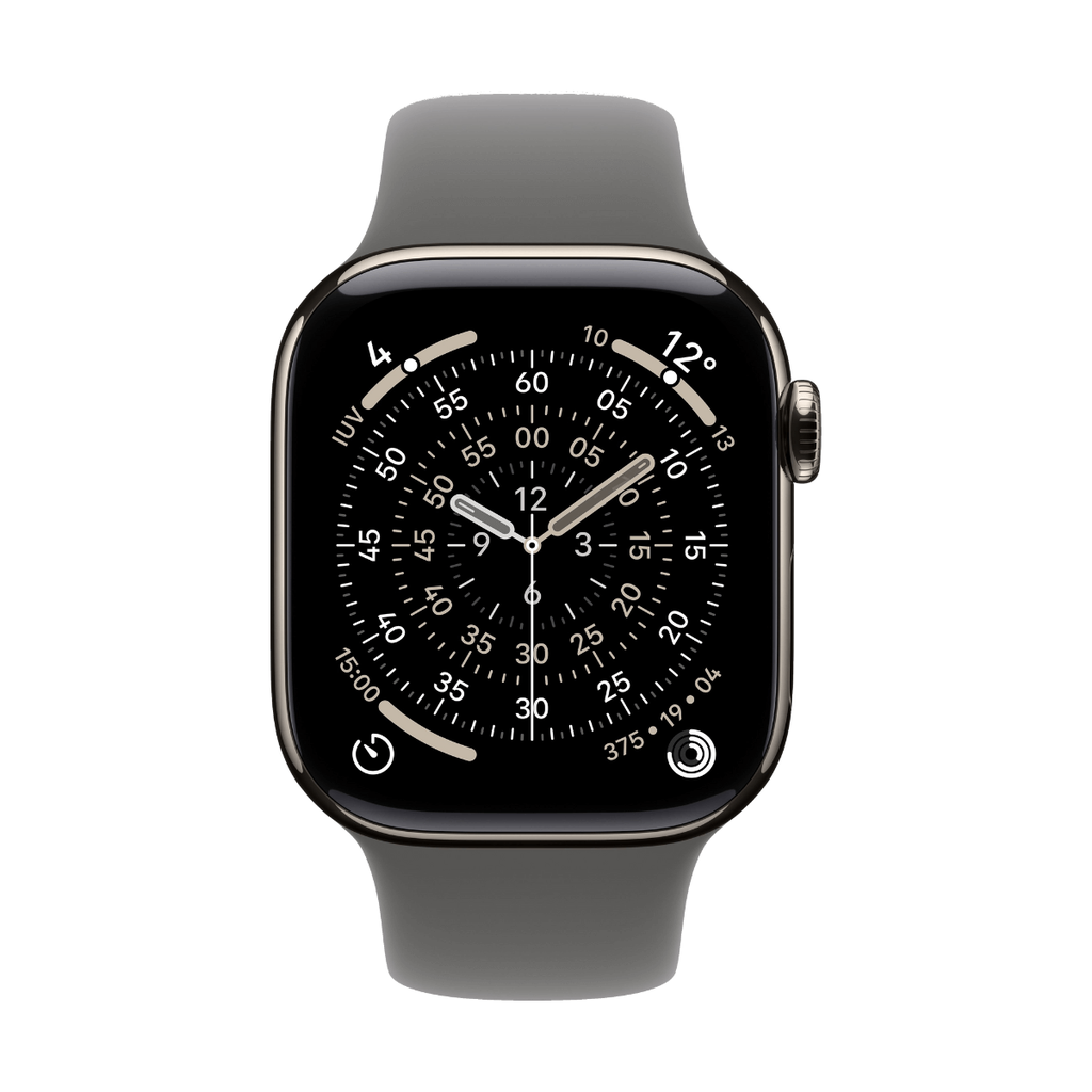 Apple Watch Series 11 GPS + Cellular 46mm Titanio Natural y Correa Sport Band Gris Piedra - Talla S/M