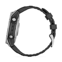 Garmin Fénix E AMOLED 47mm GPS Acero Inoxidable con Correa de Silicona Negra