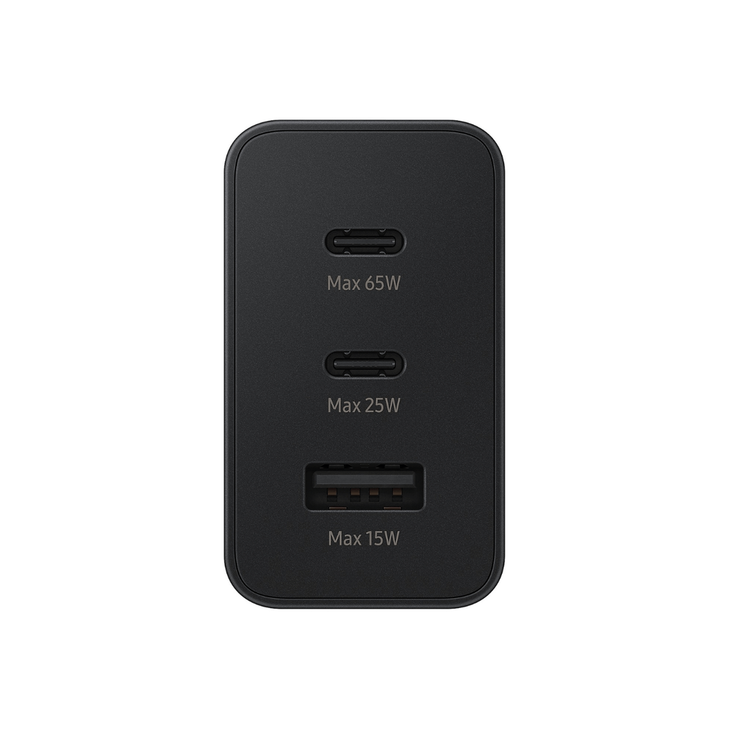 Samsung EP-T6530 Cargador de red 3 en 1 (2x USB-C + 1x USB) 65W Negro