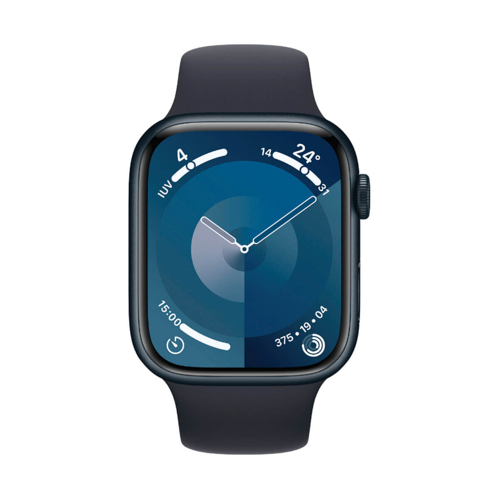 Apple Watch Series 9 GPS + Celular 41 mm Aluminio y Correa deportiva Negra (Midnight) MRHT3 - Talla M/L
