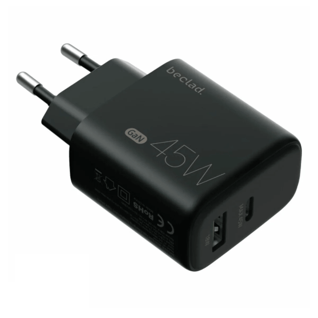 Beclad 45W Cargador USB-C + USB-A (prod. by Samsung) Negro