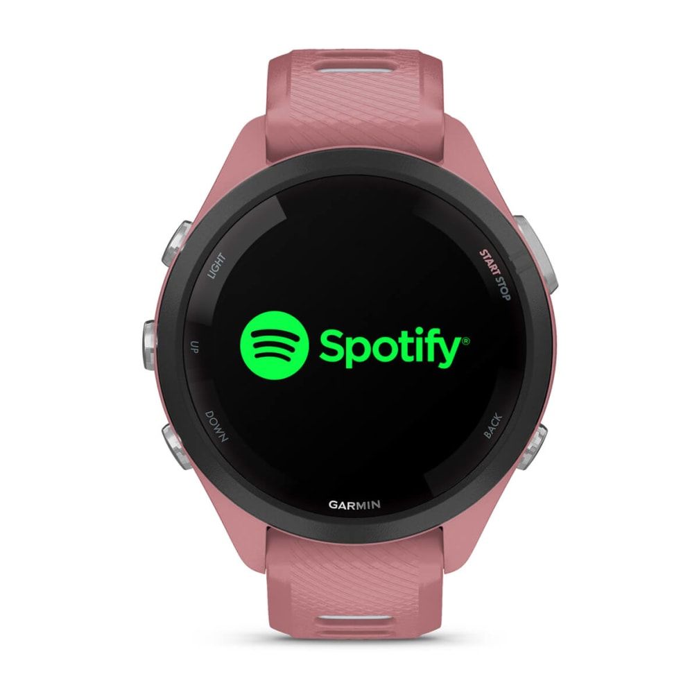 Garmin Forerunner 265S Bluetooth 42 mm Negro, Rosa (Black,Pink) + correa Silicona Rosa, Blanco