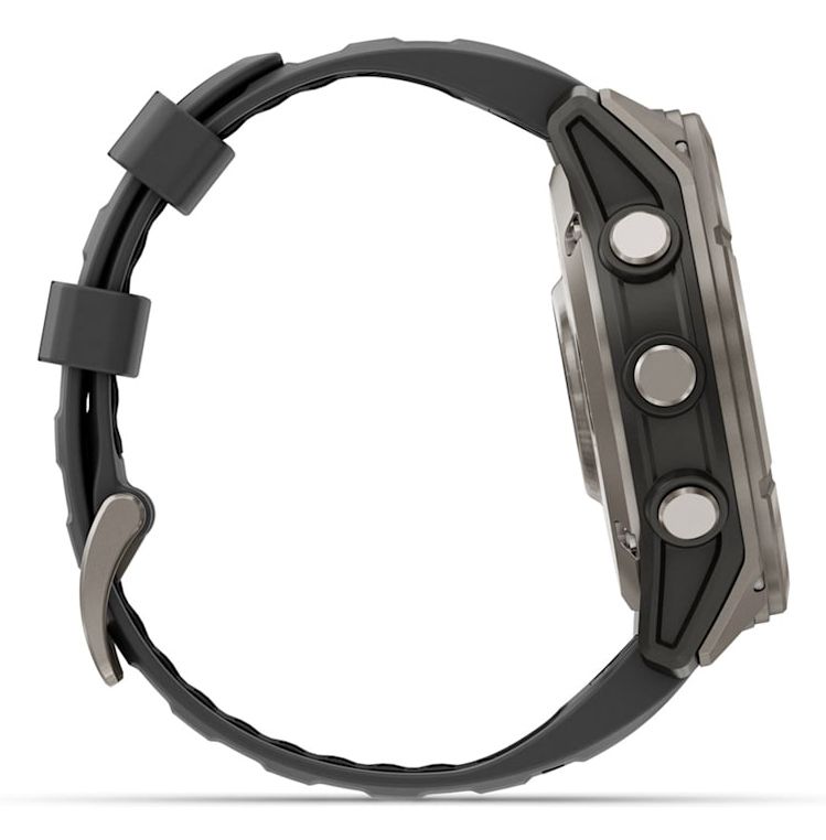 Garmin fēnix Bluetooth 51 mm Grafito, Titanio (Graphite,Titanium) + correa Silicona Negro
