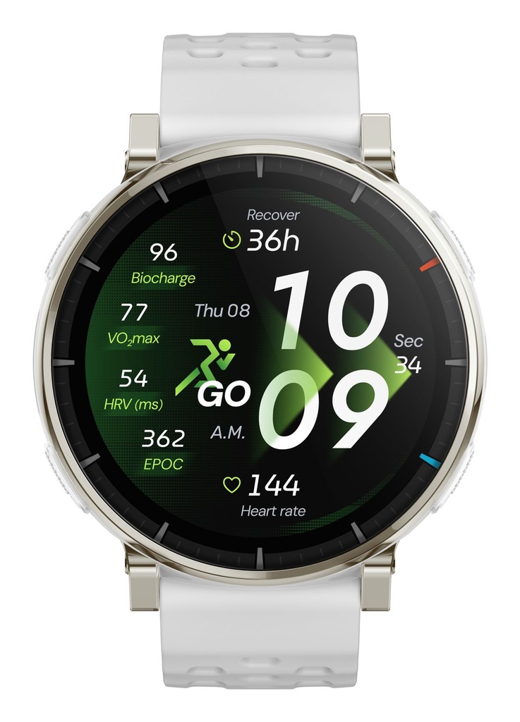 Amazfit Active 3 Bluetooth Oro (Gold) + correa Silicona Blanco