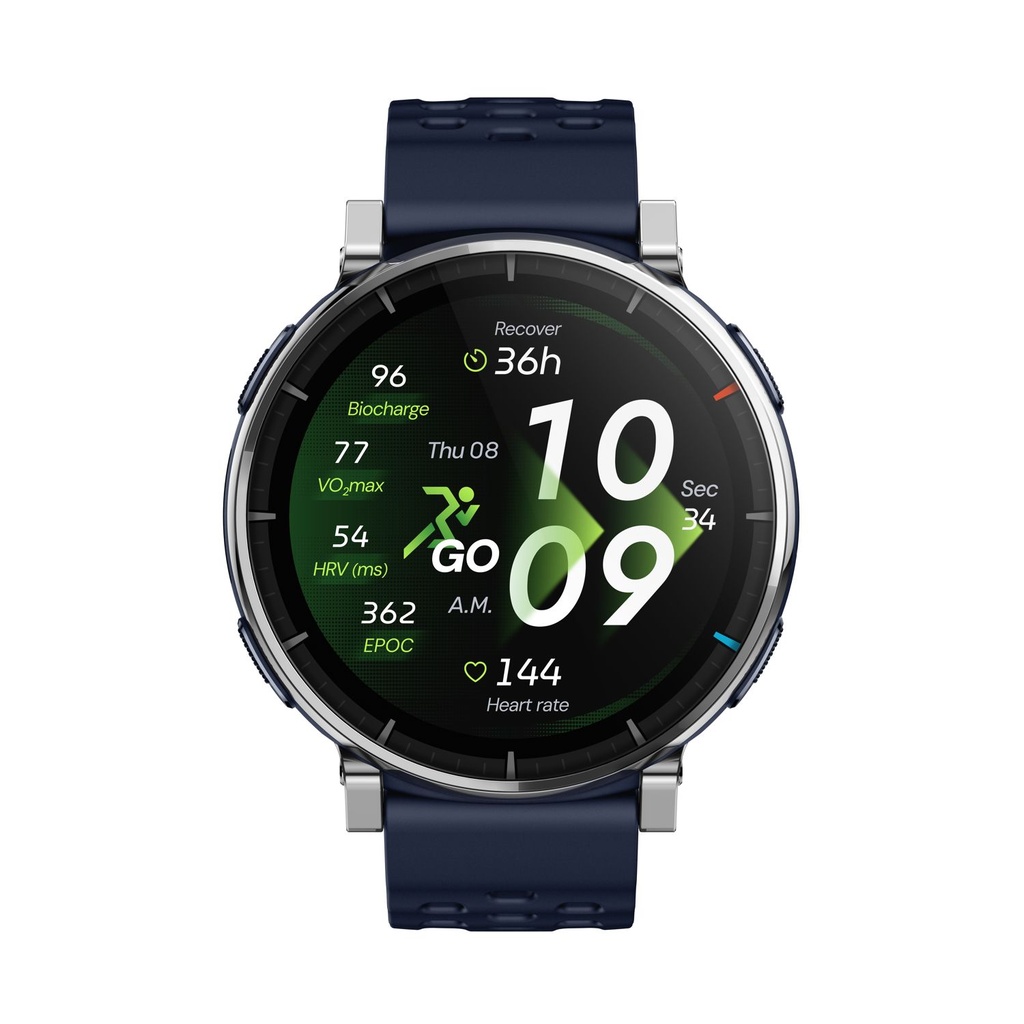Amazfit W2558GL2N smartwatch / sport watch Bluetooth Plata (Silver) + correa Silicona Azul