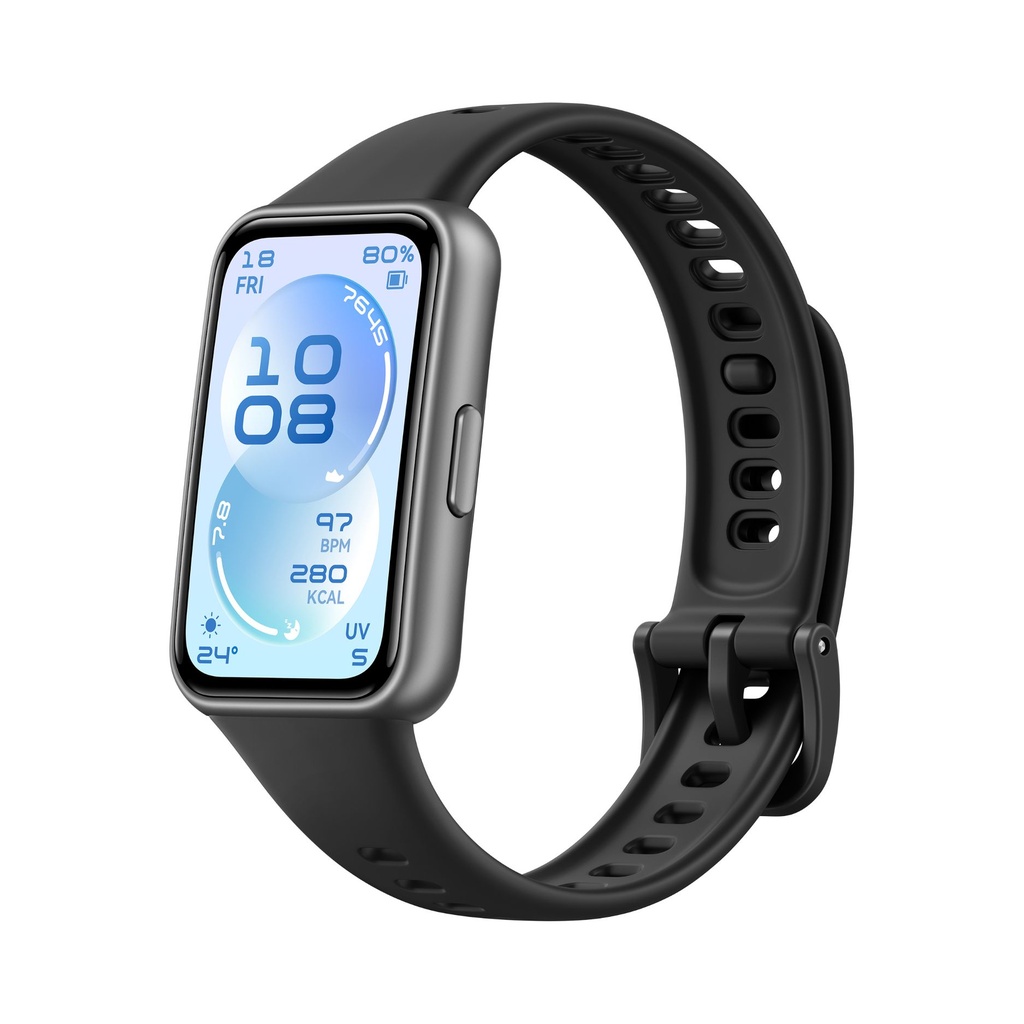 Huawei 55020GVQ activity tracker Bluetooth Negro (Black) + correa Fluoroelastómero Negro